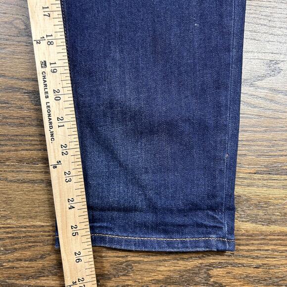 Chicos Boyfriend Ankle Jeans Womens 8R Dark Wash Straight Leg Stretch Denim - Picture 8 of 11